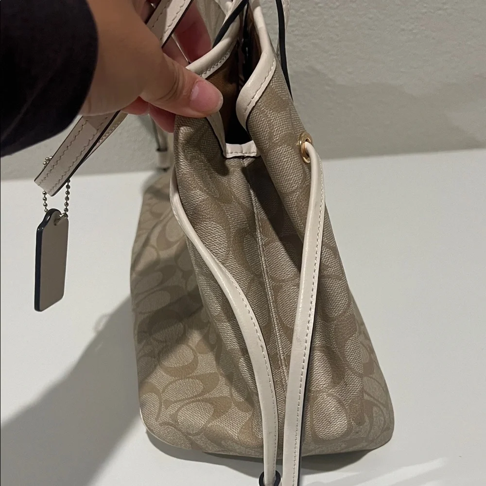 Coach Beige Signature Tote - Picture 7 of 11